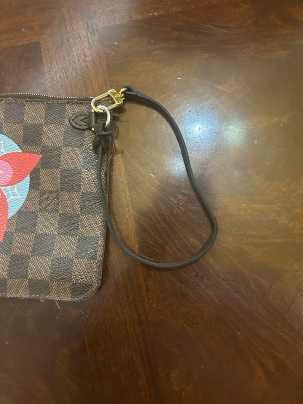 Louis Vuitton Damier Ebene Wristlet Pouch (Custom Design) - Picture 6 of 11